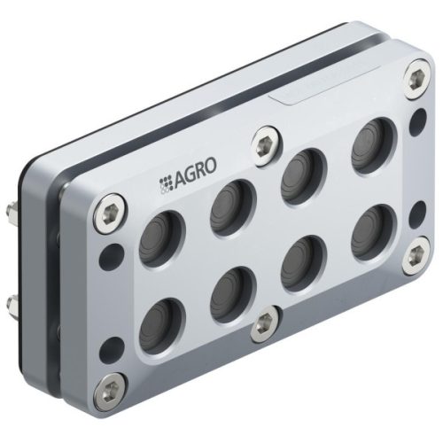 AGRO 1908.88.08.83.102 Multi kábel bevezető MCE EMC - eloxált alumínium - 8 bevezetés 6,0-16,0 mm között IP68