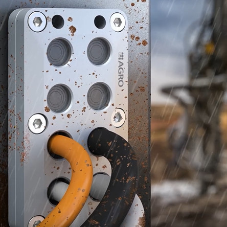 AGRO 1908.88.08.83.102 Multi kábel bevezető MCE EMC - eloxált alumínium - 8 bevezetés 6,0-16,0 mm között IP68