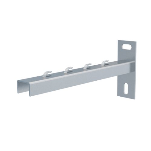 MERKUR2 NPZM250 rácsos kábeltálca tartókonzol - beltéri - galvanizált - 250/50, 250/100 tálcákhoz