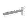 MERKUR2 50/50 rácsos kábeltálca - beltéri - galvanizált méretei