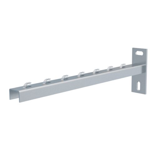 MERKUR2 NPZM400 rácsos kábeltálca tartókonzol - beltéri - galvanizált - 400/50, 400/100 tálcákhoz