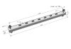 MERKUR2 PZM400 menetes szárral függeszthető tartókonzol - beltéri - galvanizált - 400/50, 400/100