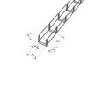 MERKUR2 50/50 rácsos kábeltálca - beltéri - galvanizált méretei