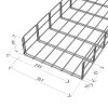 MERKUR2 50/50 rácsos kábeltálca - beltéri - galvanizált méretei