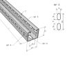 MERKUR2 50/50 rácsos kábeltálca - beltéri - galvanizált méretei