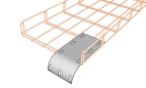 MERKUR2 KSM ívelt végű kábelkivezető lemez - GZ - galvanizált