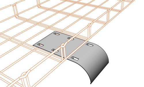 MERKUR2 KSM ívelt végű kábelkivezető lemez - GZ - galvanizált