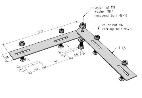 MERKUR2 50/50 rácsos kábeltálca - beltéri - galvanizált méretei
