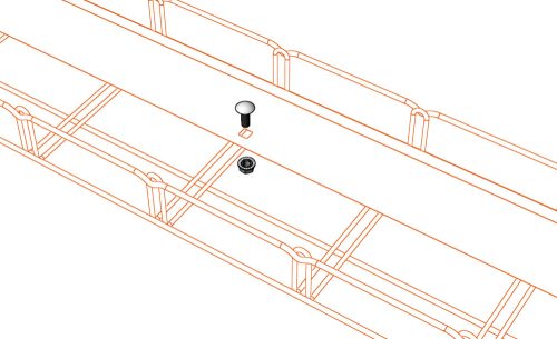 MERKUR2 SPM1 rögzítő bilincs (M6×16+M6) - GZ - galvanizált - 100 darab/doboz