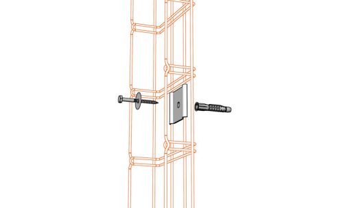 MERKUR2 DZM7 beltéri oldalfali rögzítő elem 30 kg-ig - GZ - galvanizált