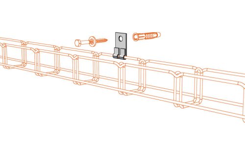 MERKUR2 DZM8 beltéri fali rögzítő konzol 50 mm és 100 mm széles tálcákhoz 40 kg-ig - GZ - galvanizált