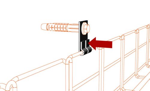 MERKUR2 DZM10 beltéri fali és mennyezeti rögzítő konzol 100 mm széles tálcákhoz 30 kg-ig - GZ - galvanizált