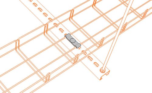 MERKUR2 DZM11 beltéri rögzítőkeret rácsos kábeltálcákhoz 30 kg-ig - GZ - galvanizált