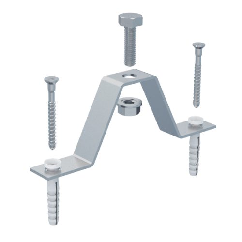 MERKUR2 DZM14 beltéri padlókonzol rácsos kábeltálcákhoz - GZ - galvanizált