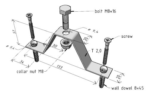 MERKUR2 50/50 rácsos kábeltálca - beltéri - galvanizált méretei