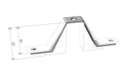 MERKUR2 DZM14 beltéri padlókonzol rácsos kábeltálcákhoz - GZ - galvanizált