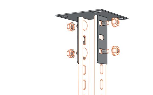 MERKUR2 DZM STP szerelőprofil mennyezeti rögzítésére beltéren 250 kg-ig - GZ - galvanizált