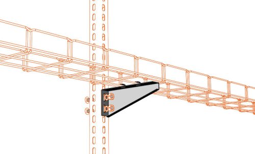 MERKUR2 NZM300 rácsos kábeltálca tartókonzol - beltéri - galvanizált - 300/50, 300/100