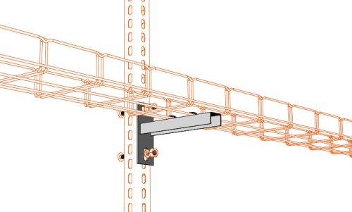 MERKUR2 NPZM250 rácsos kábeltálca tartókonzol - beltéri - galvanizált - 250/50, 250/100 tálcákhoz