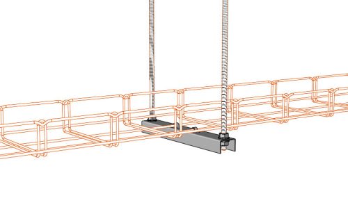 MERKUR2 PZM200 menetes szárral függeszthető tartókonzol - beltéri - galvanizált - 200/50, 200/100