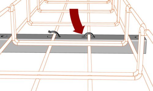 MERKUR2 PZM300 rácsos kábeltálca tartókonzol - beltéri - galvanizált
