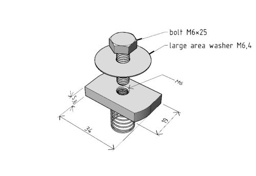 MERKUR2 50/50 rácsos kábeltálca - beltéri - galvanizált méretei