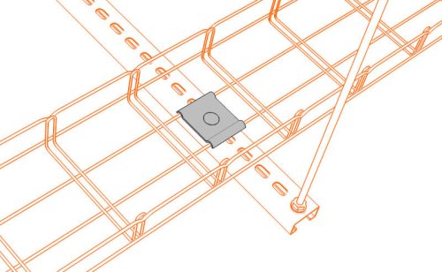 MERKUR2 PZSM 2 beltéri rögzítőkeret rácsos kábeltálcák profilhoz rögzítéséhez - GZ - galvanizált