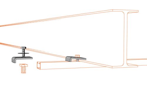 MERKUR2 PIM profilrögzítő bilincs I gerendához - GZ - galvanizált