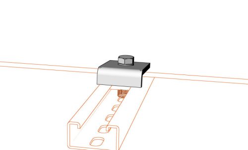 MERKUR2 PIM profilrögzítő bilincs I gerendához - GZ - galvanizált