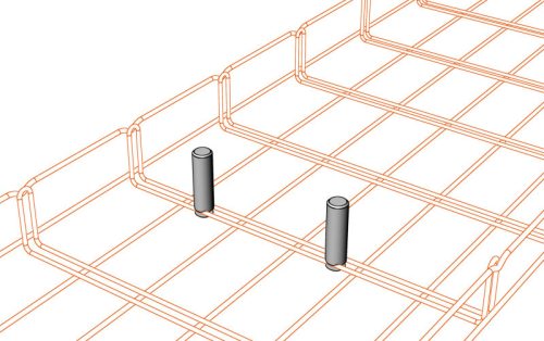 MERKUR2 KOM50 kábelelválasztó idom 50 mm magas MERKUR2 rácsos kábeltálcákhoz