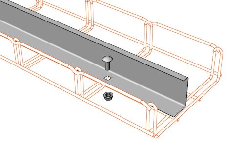 MERKUR2 KPZM50 rácsos kábeltálca elválasztó lemez - beltéri - előre galvanizált