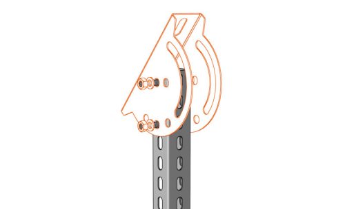 MERKUR2 STPM250 álló szerelősín 250 mm - beltéri - elő galvanizált