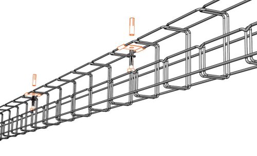 MERKUR2 G-50/100 G-profilú rácsos kábeltálca  - A4 - rozsdamentes acél - AISI316L