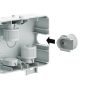 ATTEMA AK2-S/GZ 120×95 mm kötő doboz tartóelemmel hagyományos lemez kábeltálcákhoz 3 kábelbevezetővel IP40