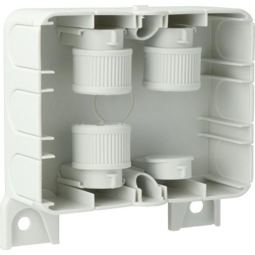 ATTEMA AK2-S 120×95 mm kötő doboz két alsó rögzítési pontokkal hagyományos lemez kábeltálcákhoz 3 kábelbevezetővel IP40
