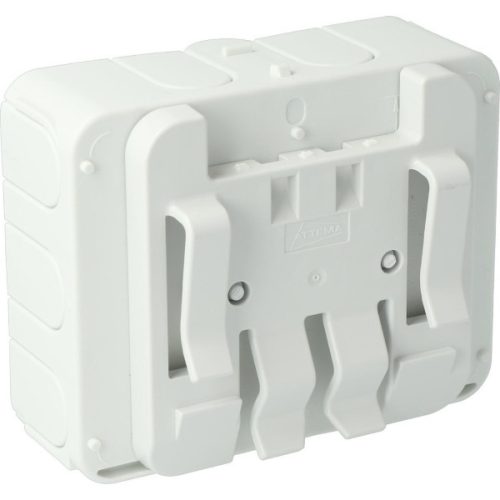 ATTEMA AK2-S/MD 120×95 mm kötő doboz a hátoldalon MD rögzítő- / szerelőlap rácsos kábeltálcákhoz 3 kábelbevezetővel IP40