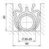 ULTFIX M20 / M25 védőcsövek gipszmentes rögzítése tégla falazatba 40 mm széles horonyba