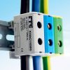 FTG KVIAC 1 pólusú TS35-ös kalapsínre pattintható átvezető blokk 16 mm² - SZÜRKE