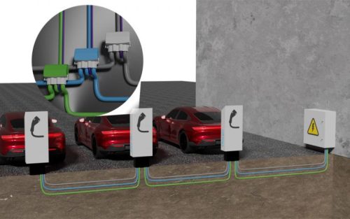 FTG KA 503PE LPDB lámpaoszlop csatlakozó blokk 1 pólusú 3+1 csatlakozási ponttal 160A (Cu) / 125A (Alu) - ZÖLD