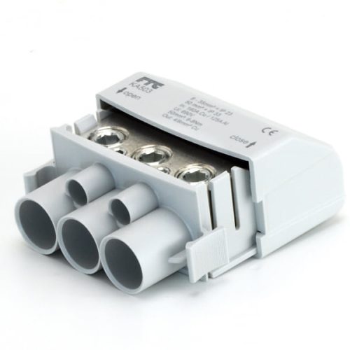 FTG KA 503PE LPDB lámpaoszlop csatlakozó blokk 1 pólusú 3+1 csatlakozási ponttal 160A (Cu) / 125A (Alu) - ZÖLD