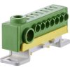 FTG KS74H1PE ECB elosztó blokk Be: 1×25 mm² Ki: 7×4 mm², 76A - ZÖLD/SÁRGA