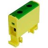 FTG KVIAC 1 pólusú TS35-ös kalapsínre pattintható átvezető blokk 16 mm² - ZÖLD/SÁRGA