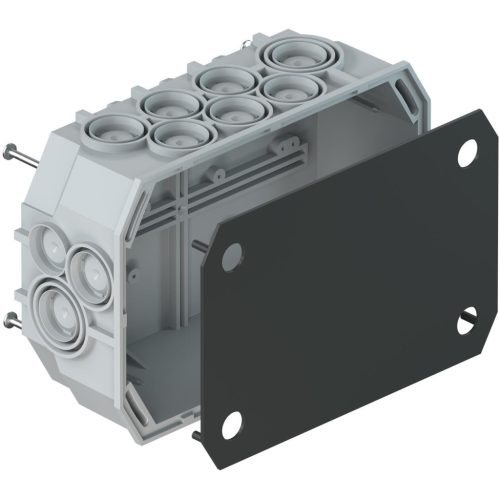 Kaiser 9912.01 1-es 175×120×64 mm elágazó doboz / kötődoboz beton falazatba 4 db rögzítőszeggel