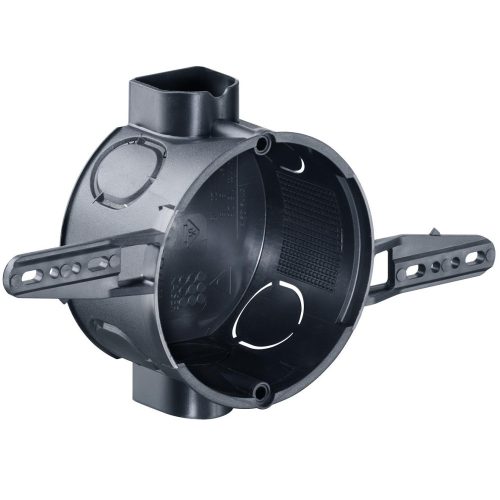 Kaiser 1055-62 sorolható süllyesztett MÜDS szerelvénydoboz leszögelhető fülekkel háztartási aljzatokhoz