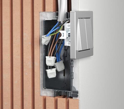 Kaiser 1068-21 ECON légtömör Elektronik sorolható süllyesztett MÜDS szerelvénydoboz 2 db csavarral