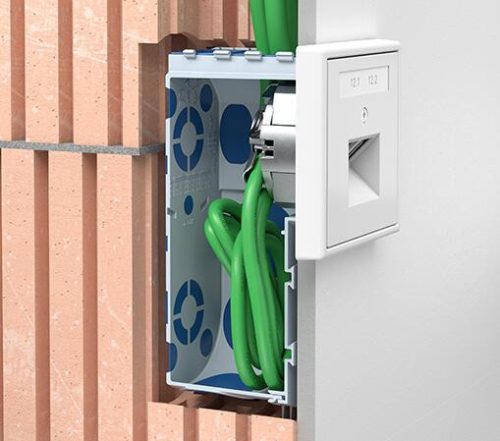 Kaiser 1068-26 UP¹ ECON Fix Elektronik sorolható légtömör süllyesztett MÜDS szerelvénydoboz 2 db csavarral