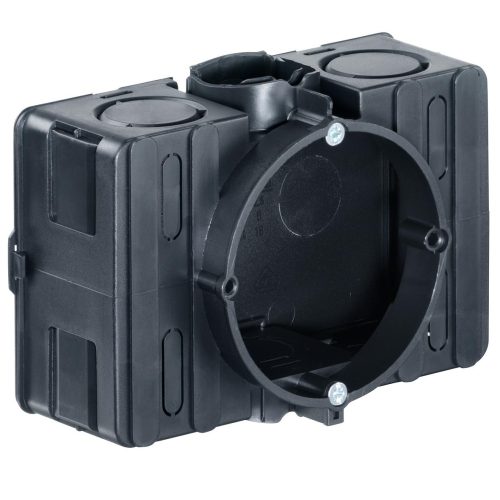 Kaiser 1069-02 sorolható széles "fényképezőgép" süllyesztett MÜDS szerelvénydoboz 2 db csavarral