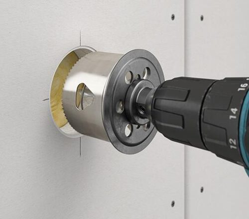 Kaiser 1081-20 PROFI Ø 74 mm-es szerelvénydoboz maró peremsüllyesztővel gipszkarton falazatba