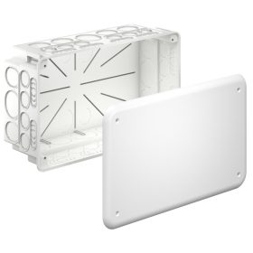   Kaiser 1092-90 bővíthető süllyesztett MÜDK elágazó doboz / kötődoboz fedéllel és 4 db csavarral - méret: 240×142×87 mm