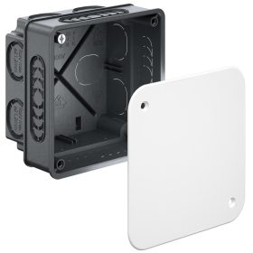   Kaiser 1094-01 négyzetes süllyesztett MÜDK elágazó doboz / kötődoboz fedéllel és 2 db csavarral - méret: 87×87×60 mm